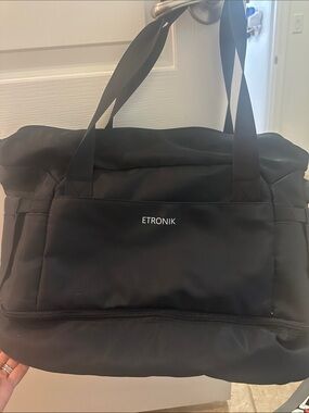 Etro Black Men’s Duffel Bag with Front Pocket